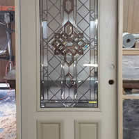 Fiberglass Door with Decorative insert